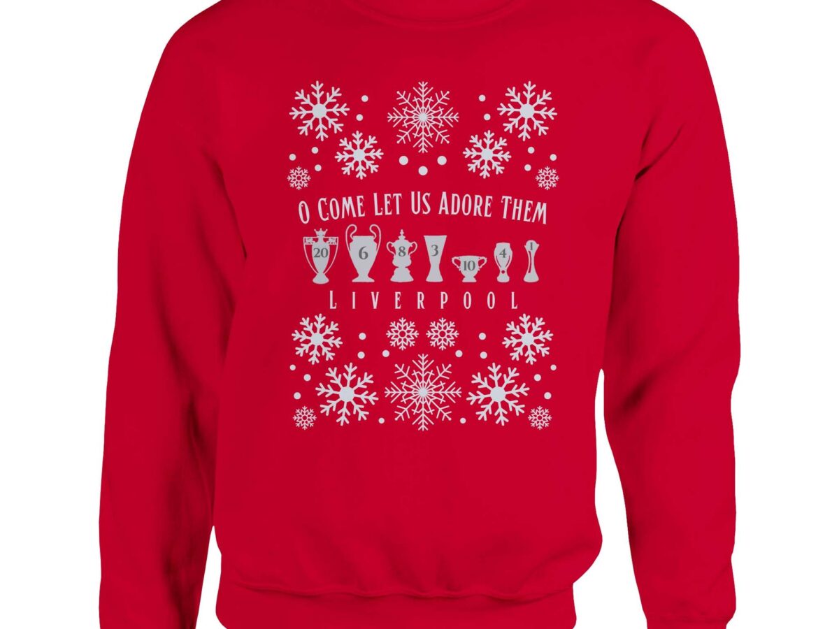 O Come Let Us Adore Them – Liverpool FC Christmas Jumper