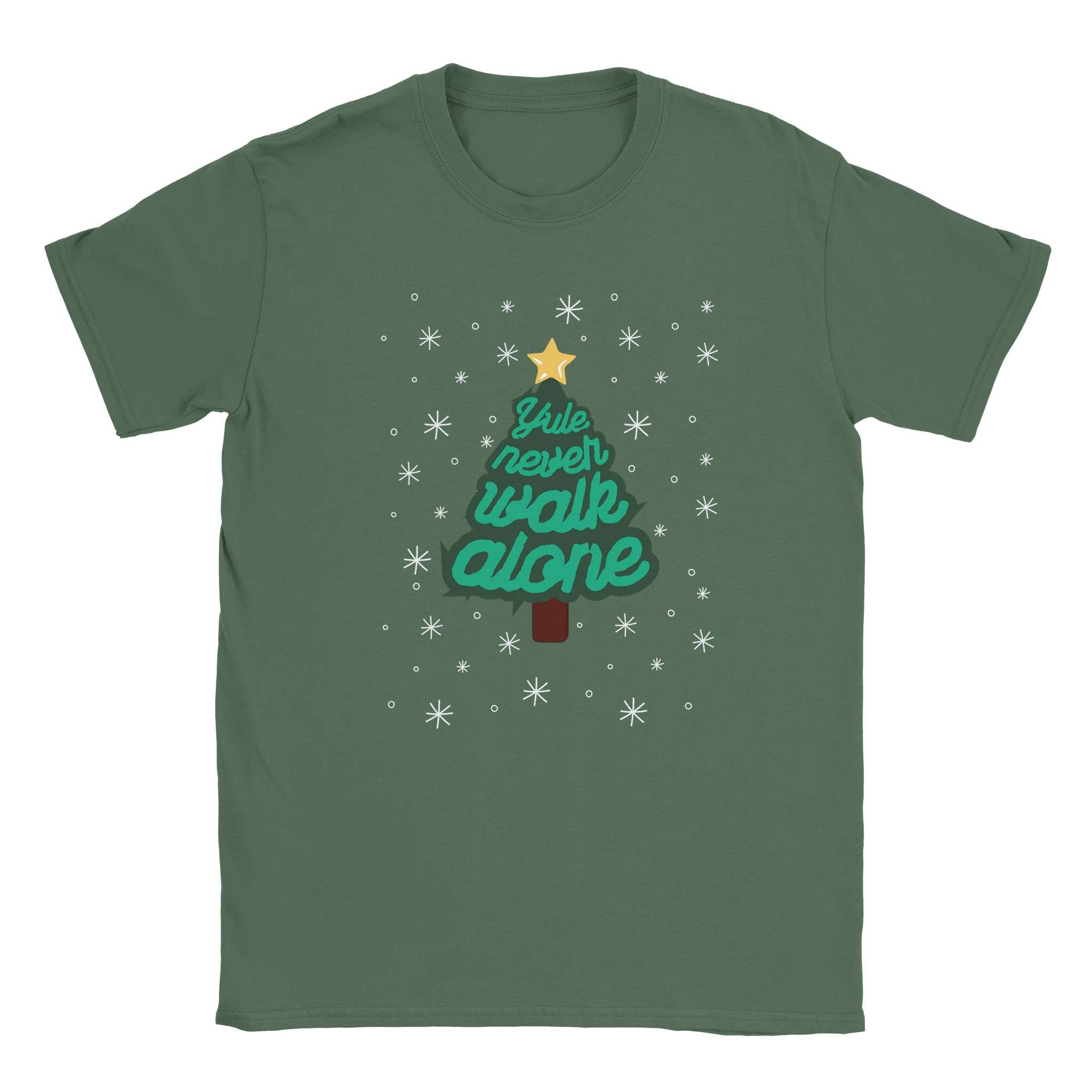 thumbnail interactive-video image 1 of Yule Never Walk Alone – Liverpool FC Christmas T-Shirt – Unisex Fanmade Tee – Red 1 of 2
