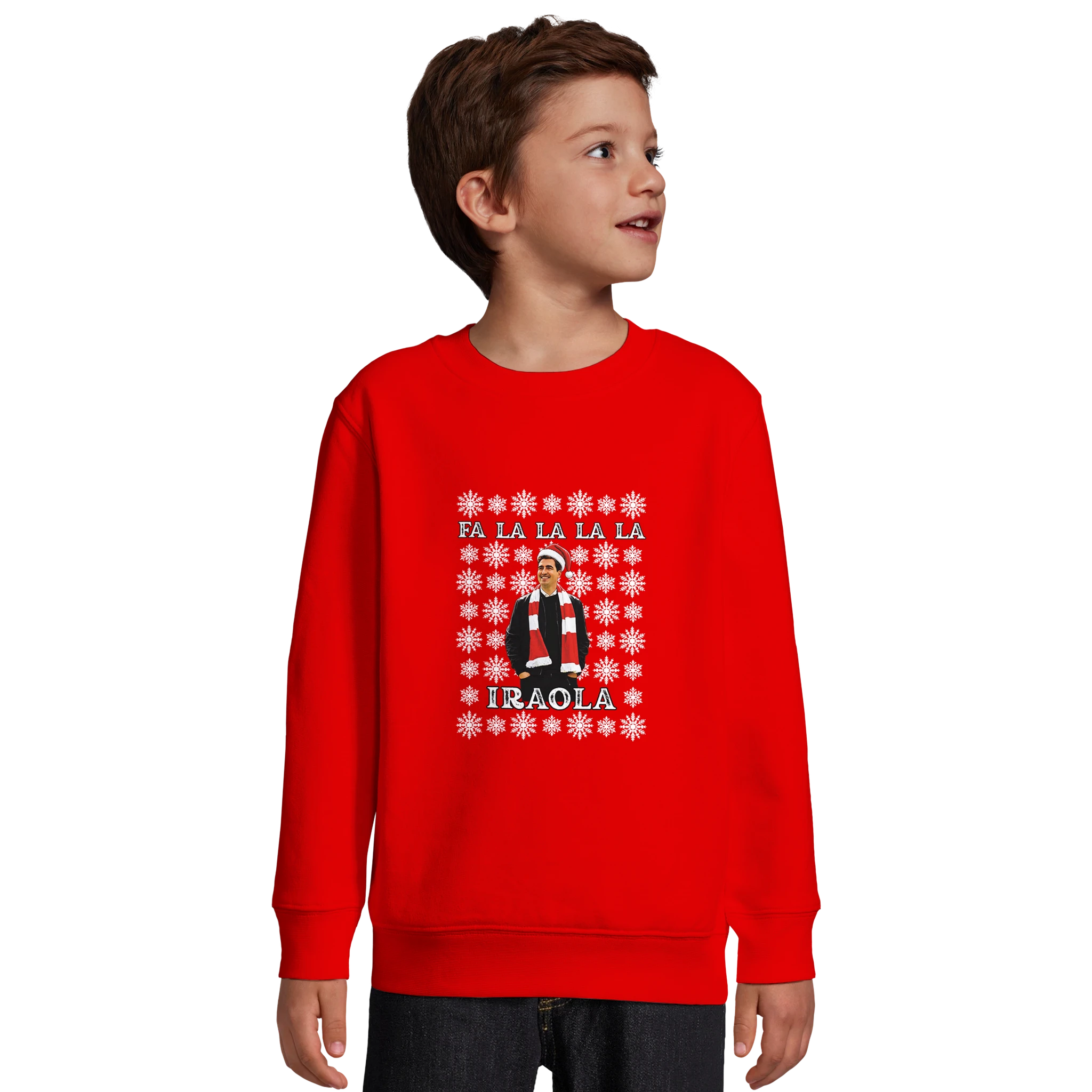 Kids - Fa La La La La Iraola - Andoni Iraola Christmas Jumper in Bright Red