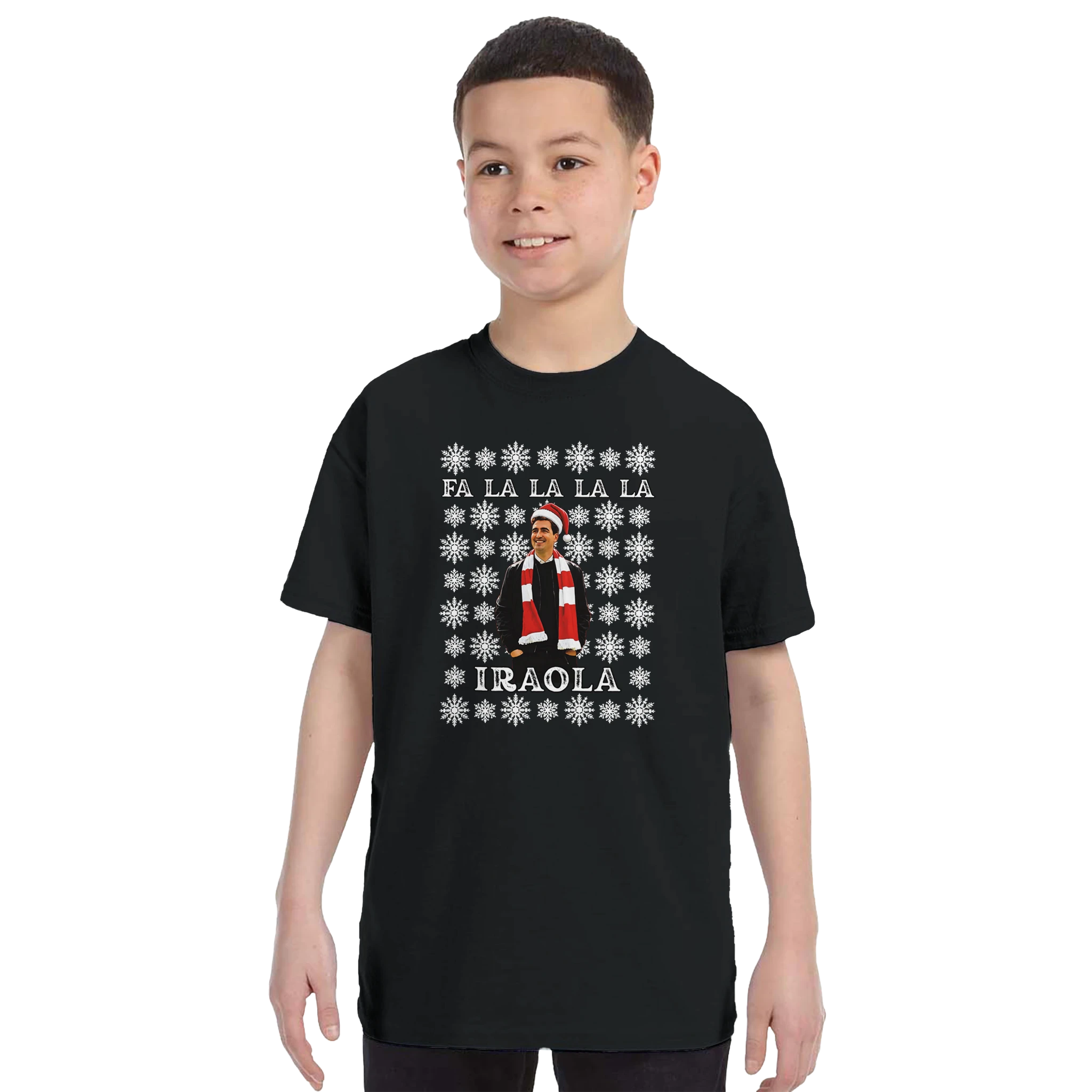 Kids - Fa La La La La Iraola - Andoni Iraola Christmas T-Shirt in Black