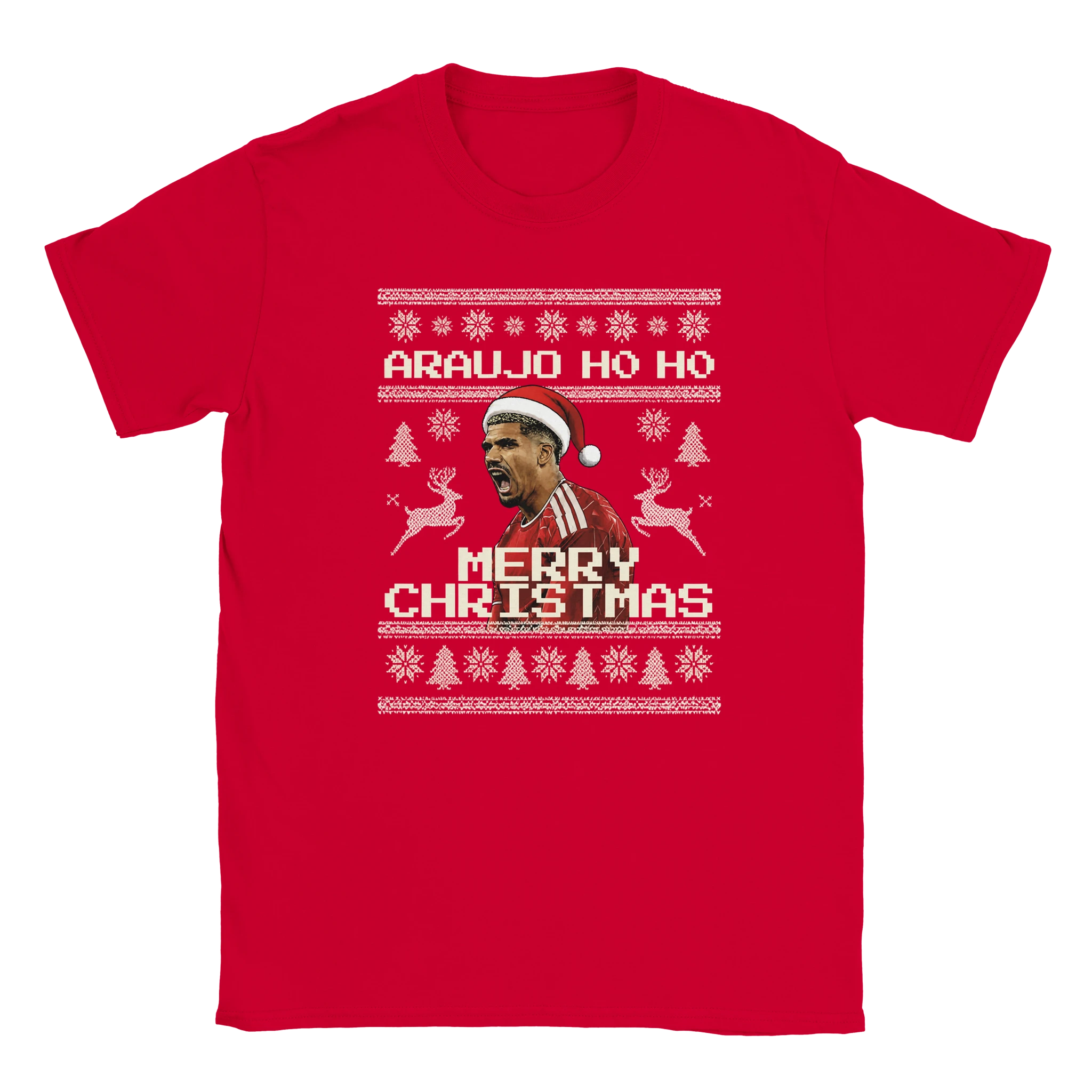Araujo Ho Ho Merry Christmas - Christmas T-Shirt in Red
