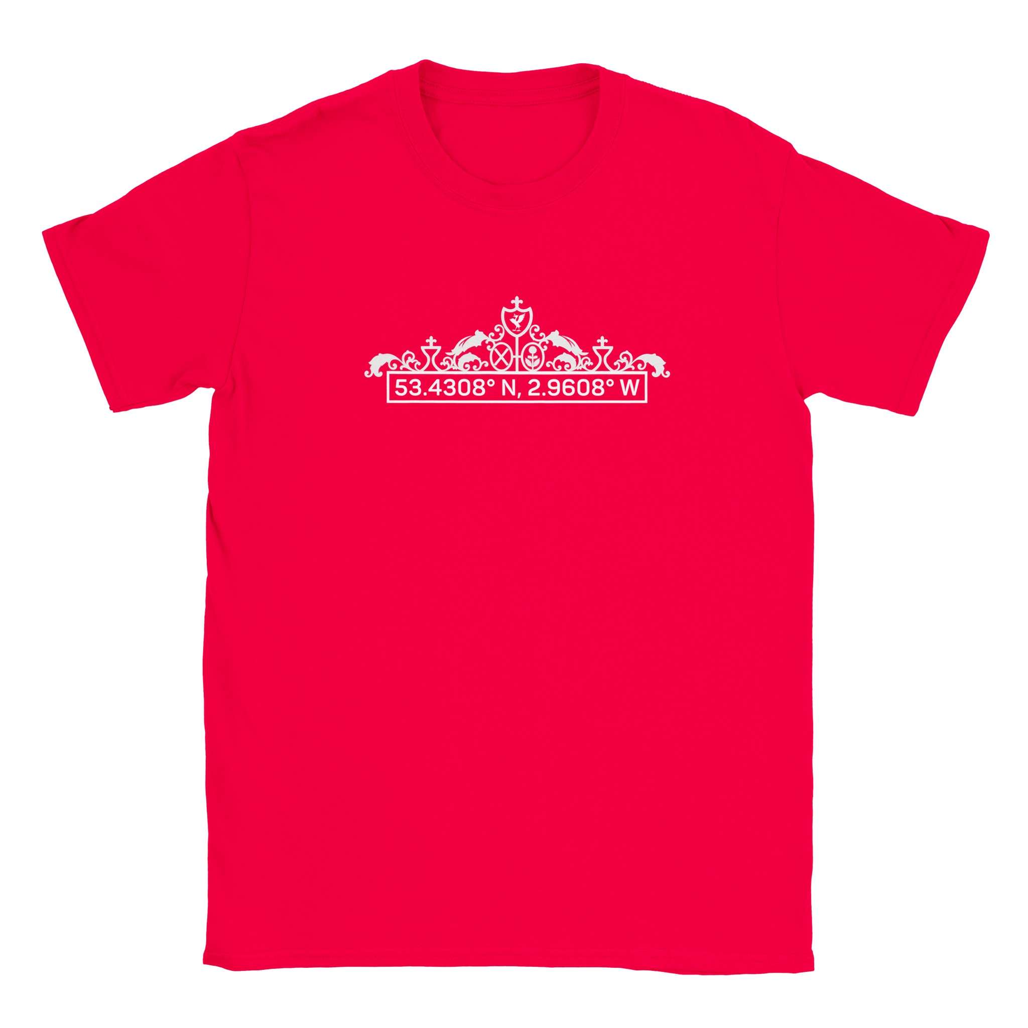 Shankly Gates Liverpool T-Shirt – 53.4308° N, 2.9608° W – featured product view